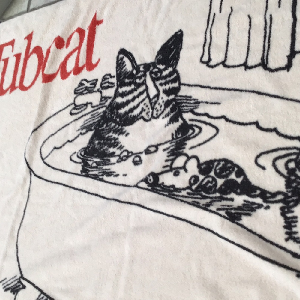 Kliban Tub Cat Towel
